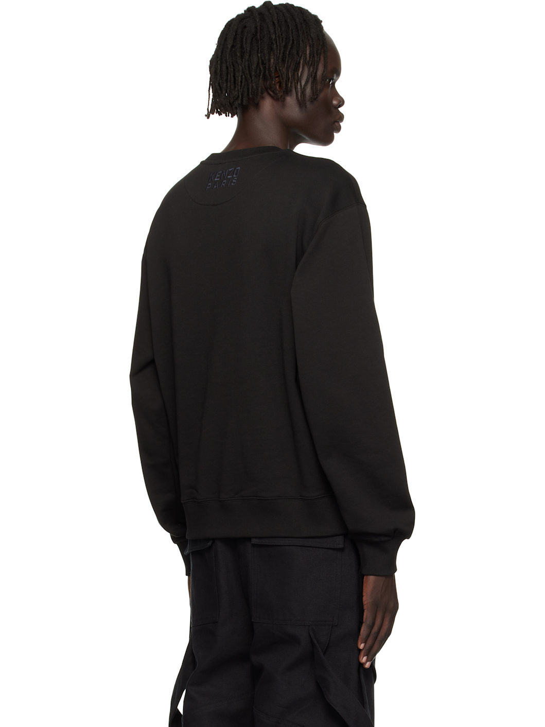 Black Kenzo Paris 'KENZO Happy Tiger' Embroidered Sweatshirt - 3