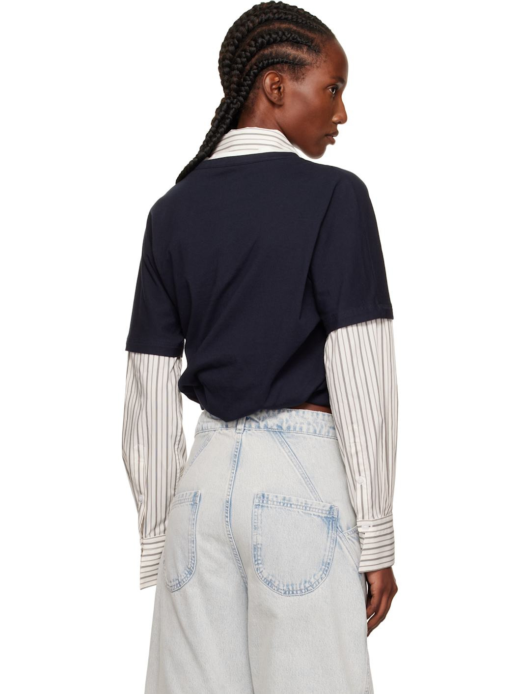 Navy Layered Twist Top - 3