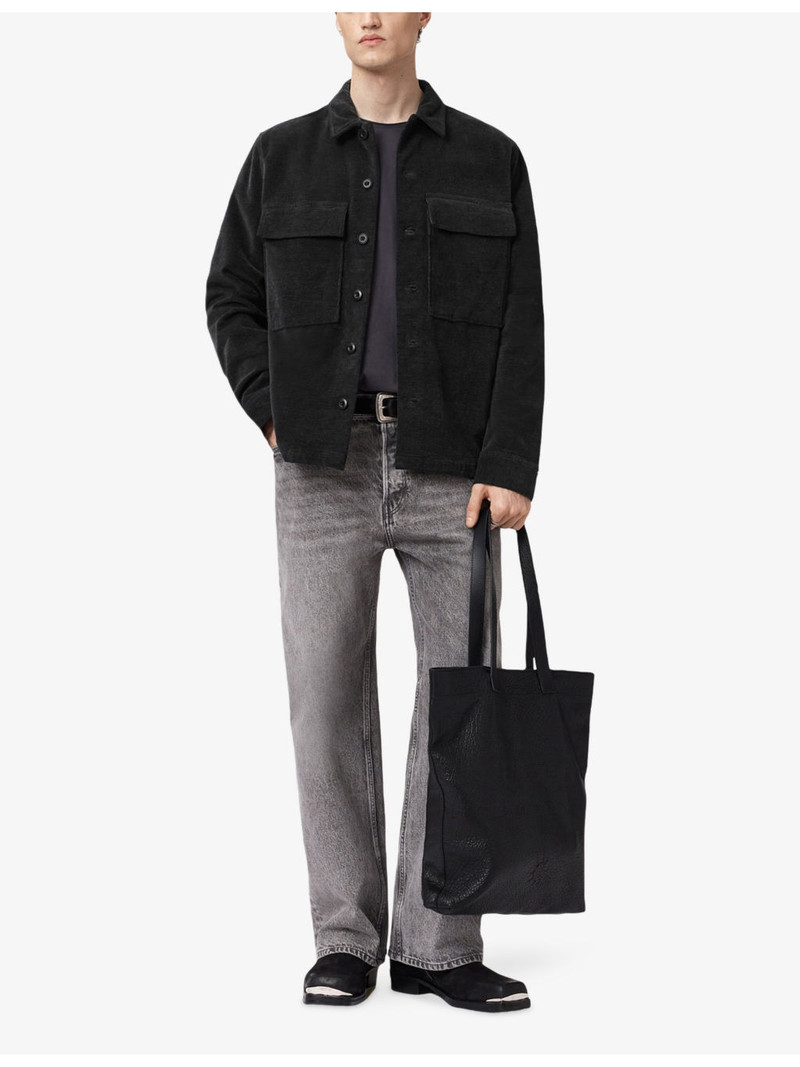 ALLSAINTS Hawker Patch-Pocket Long-Sleeve Stretch-Cotton Shirt outlook