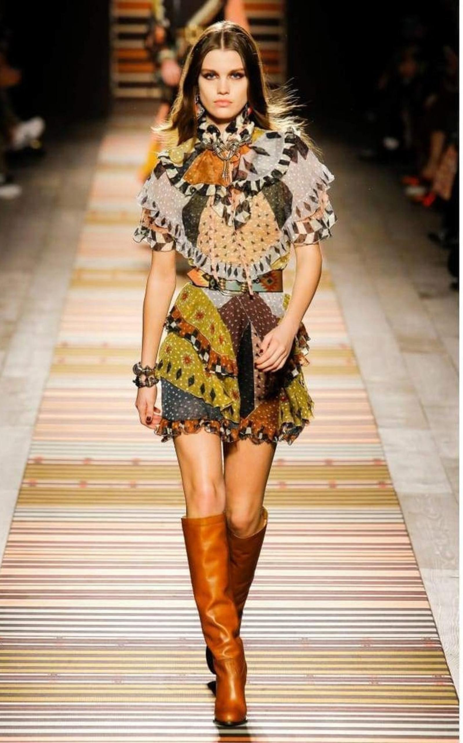 Geometric Print Silk Dress - 6