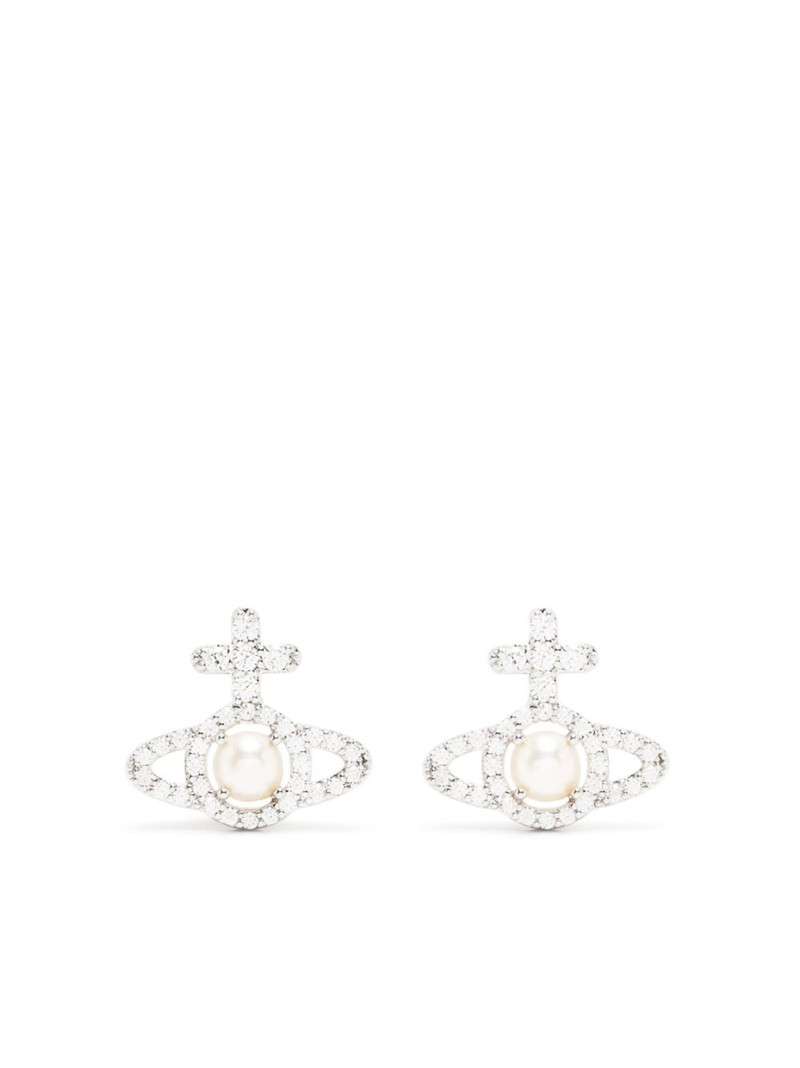 Orb crystal-embellished earrings - 1