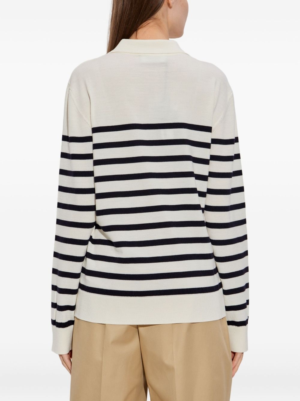 striped polo-neck sweater - 4