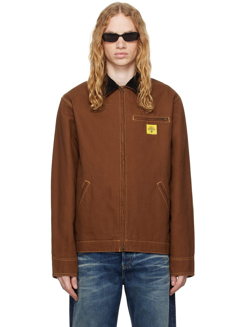Brown Canvas Lined Work Jacket - 1