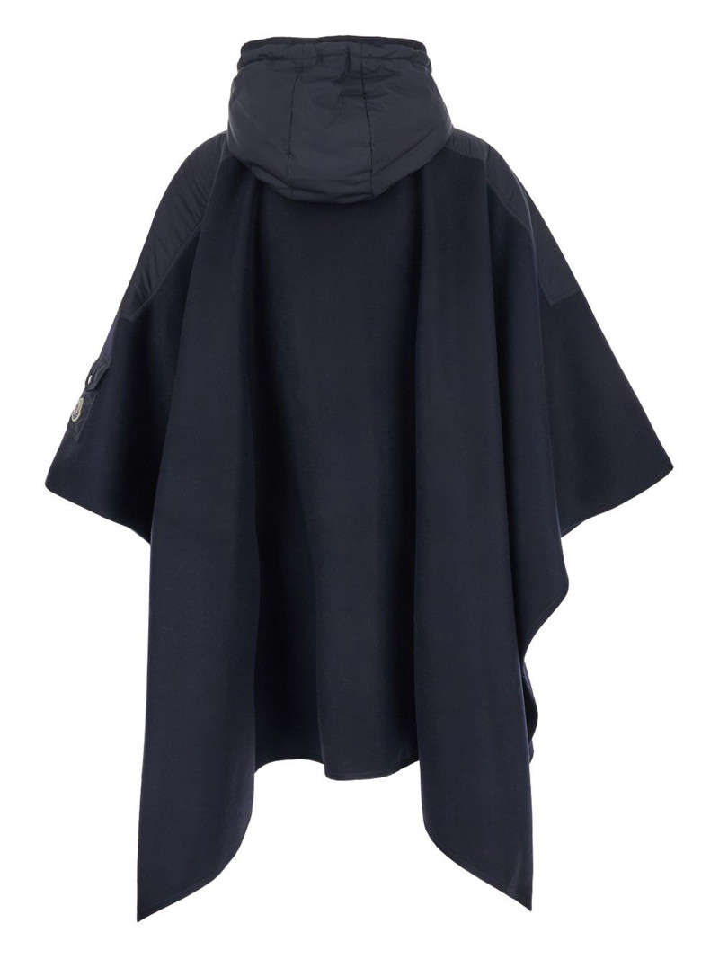 Moncler front-pocket hooded cape outlook