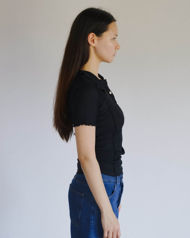 Omato Polo Tee Shirt - Organic Cotton Rib 3
