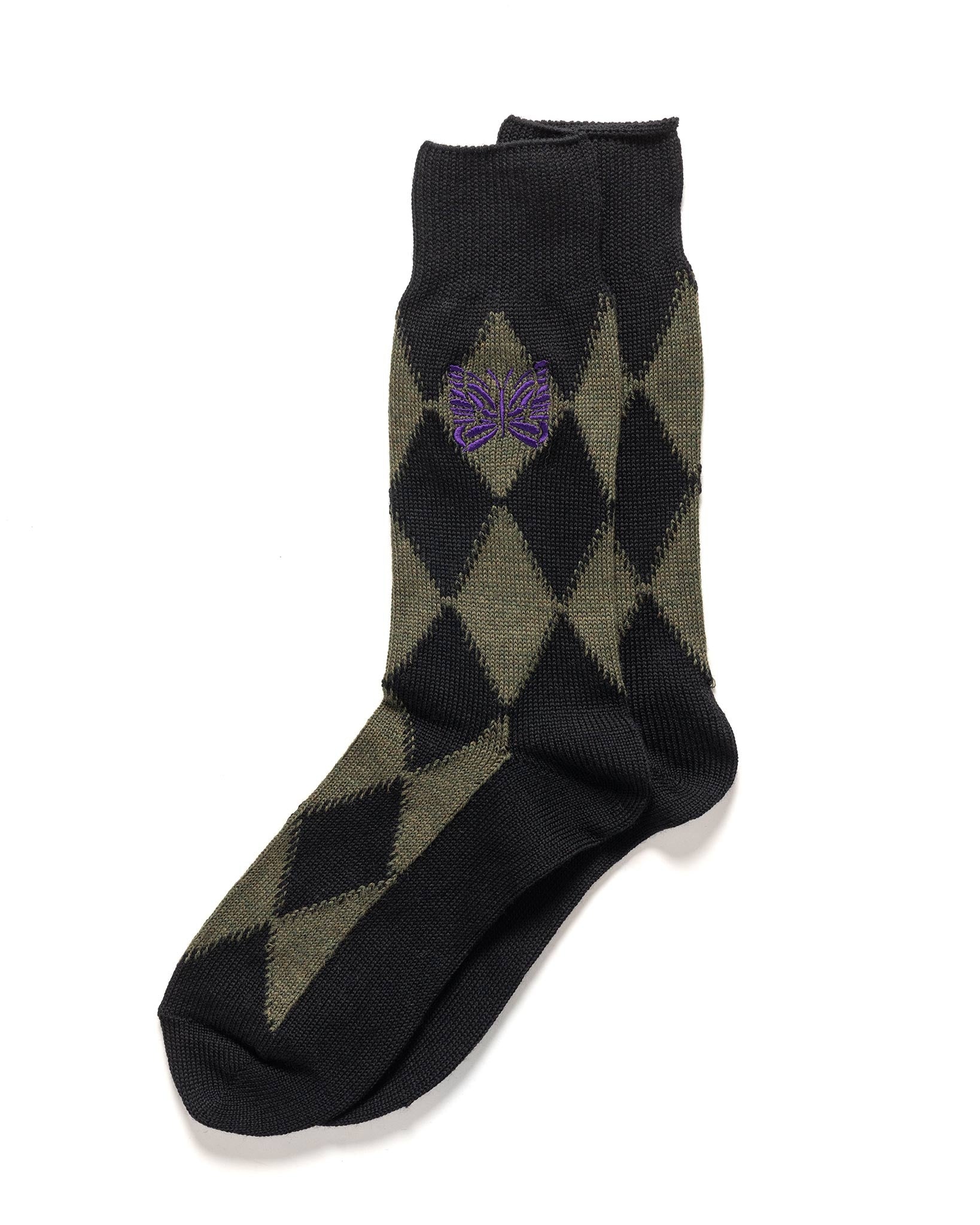 Argyle Jacquard Socks - 1