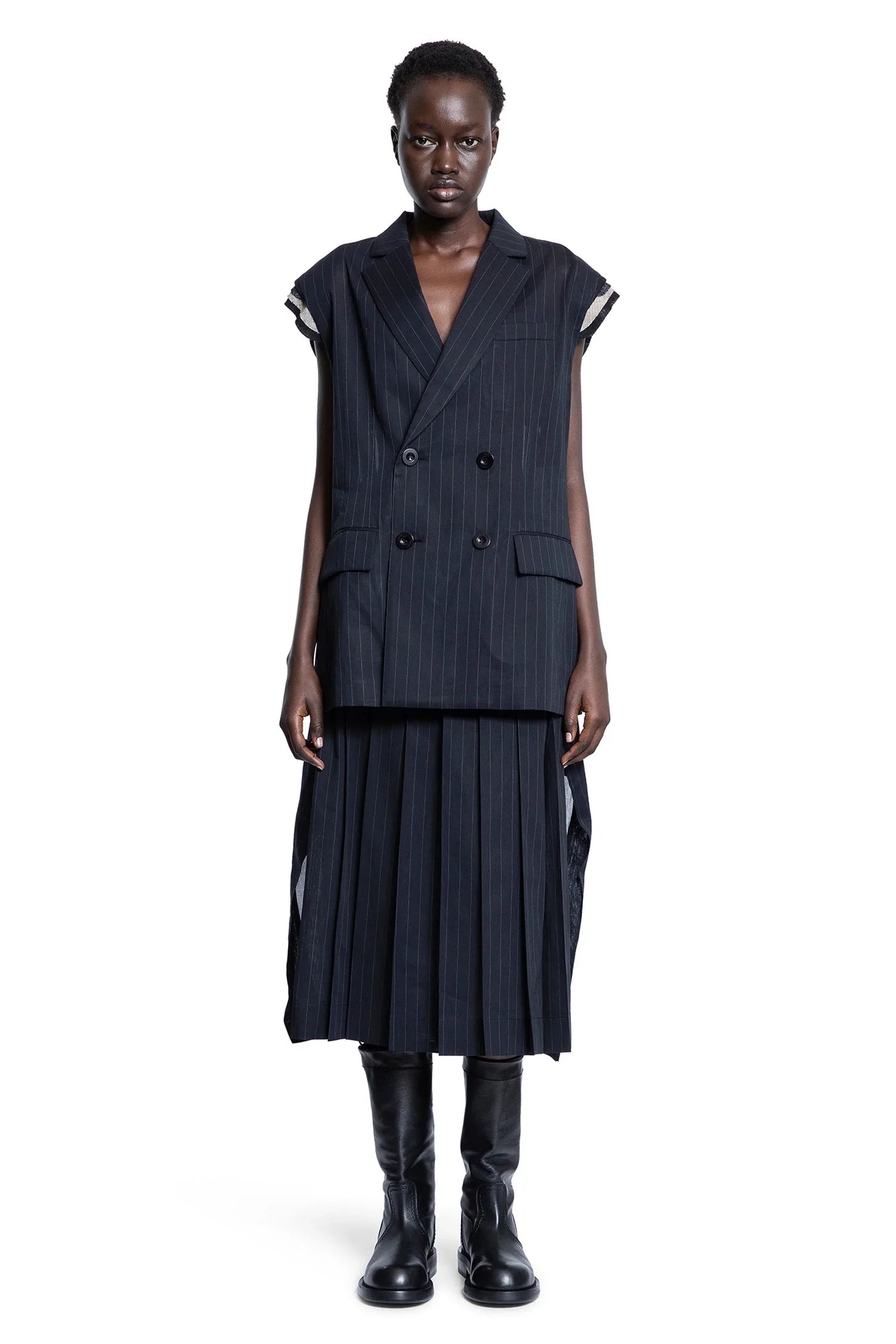 Striped-Voile-Skirt - 4