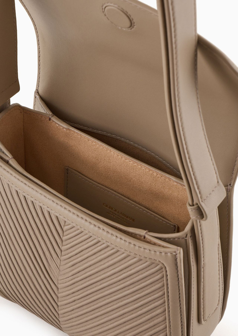 Pleated nappa-leather la Prima bag 4