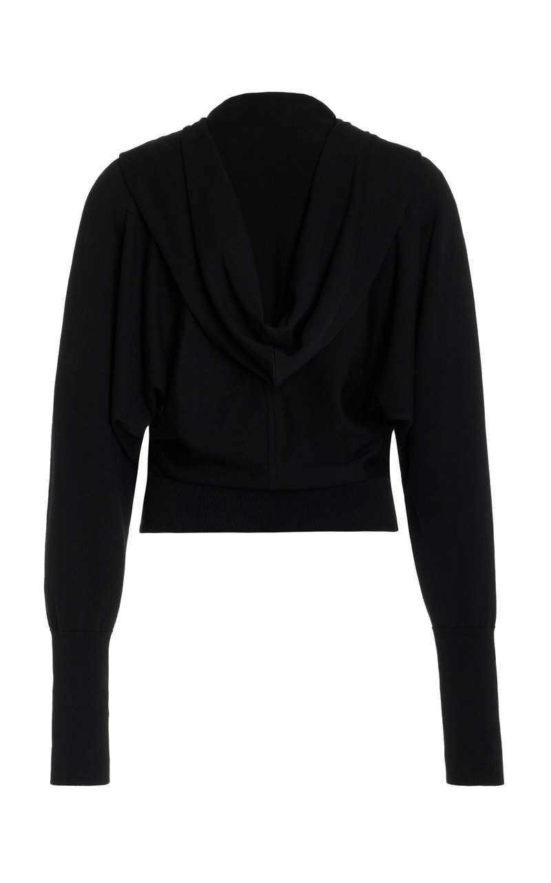 Riley Wool Wrap Hoodie black 3