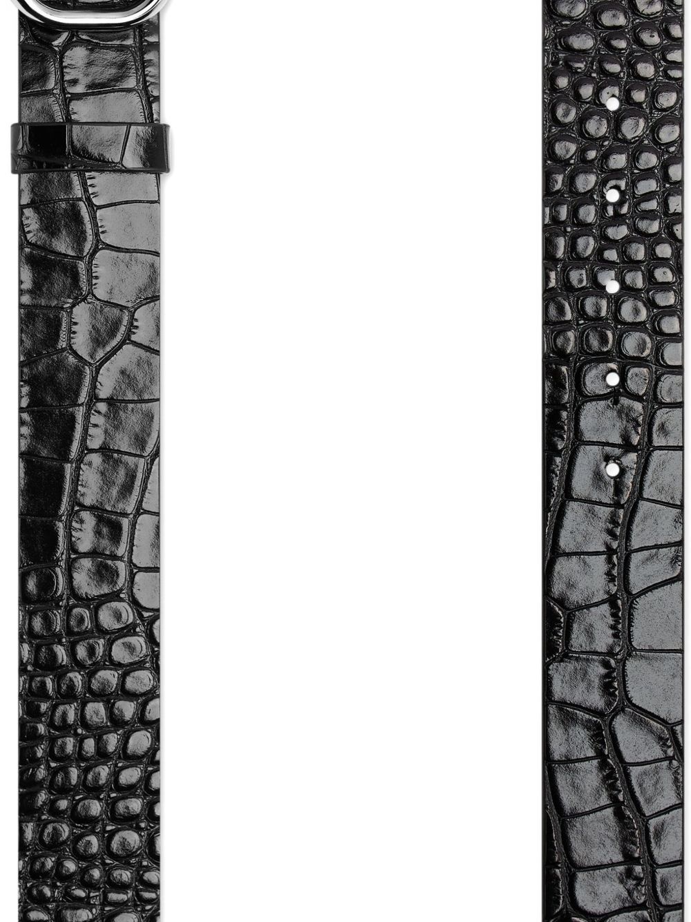 Shiny Skull leather belt - 2