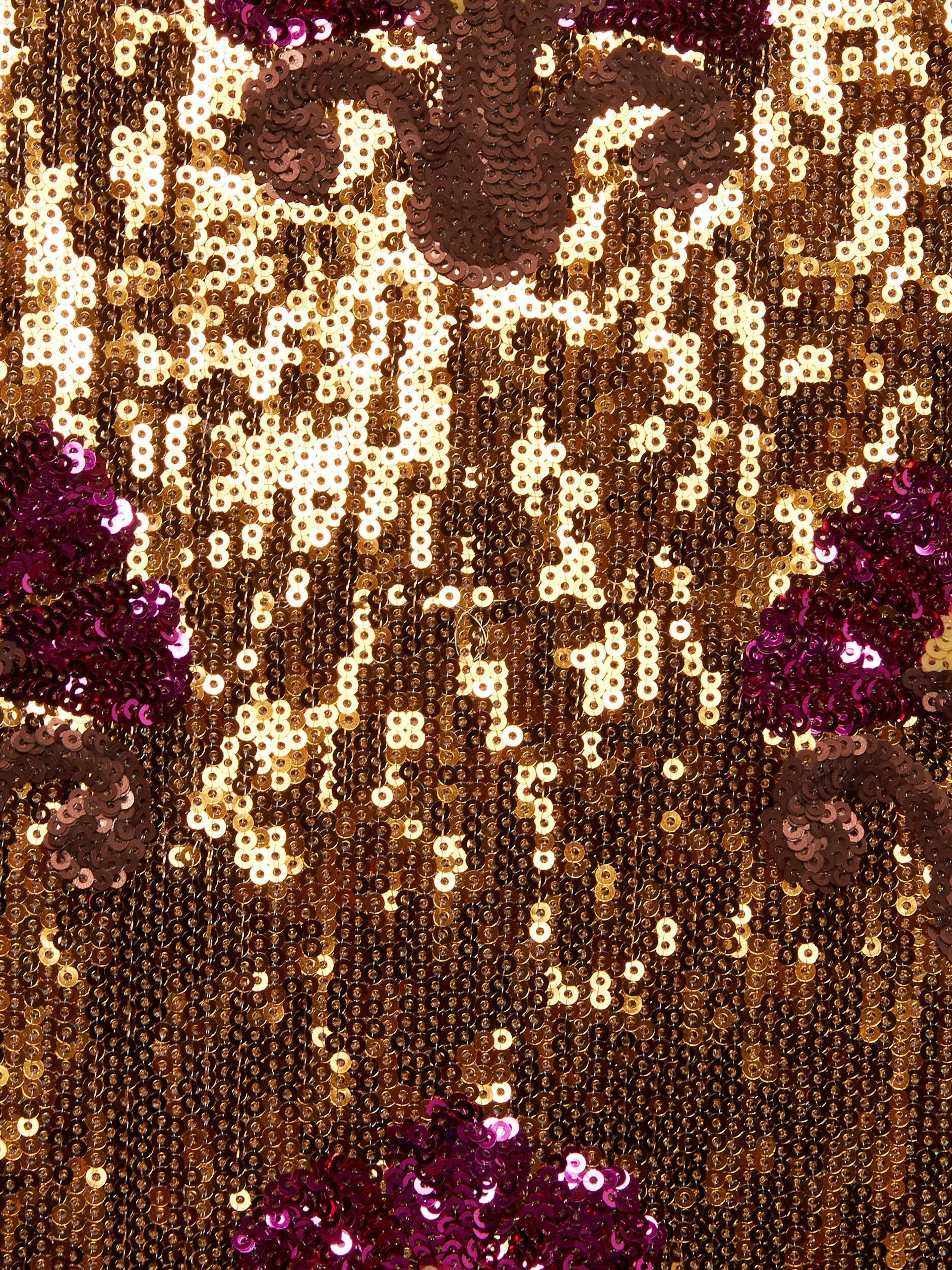 La DoubleJ Super Swing Dress Textured Sequins Rust at Nordstrom - 4