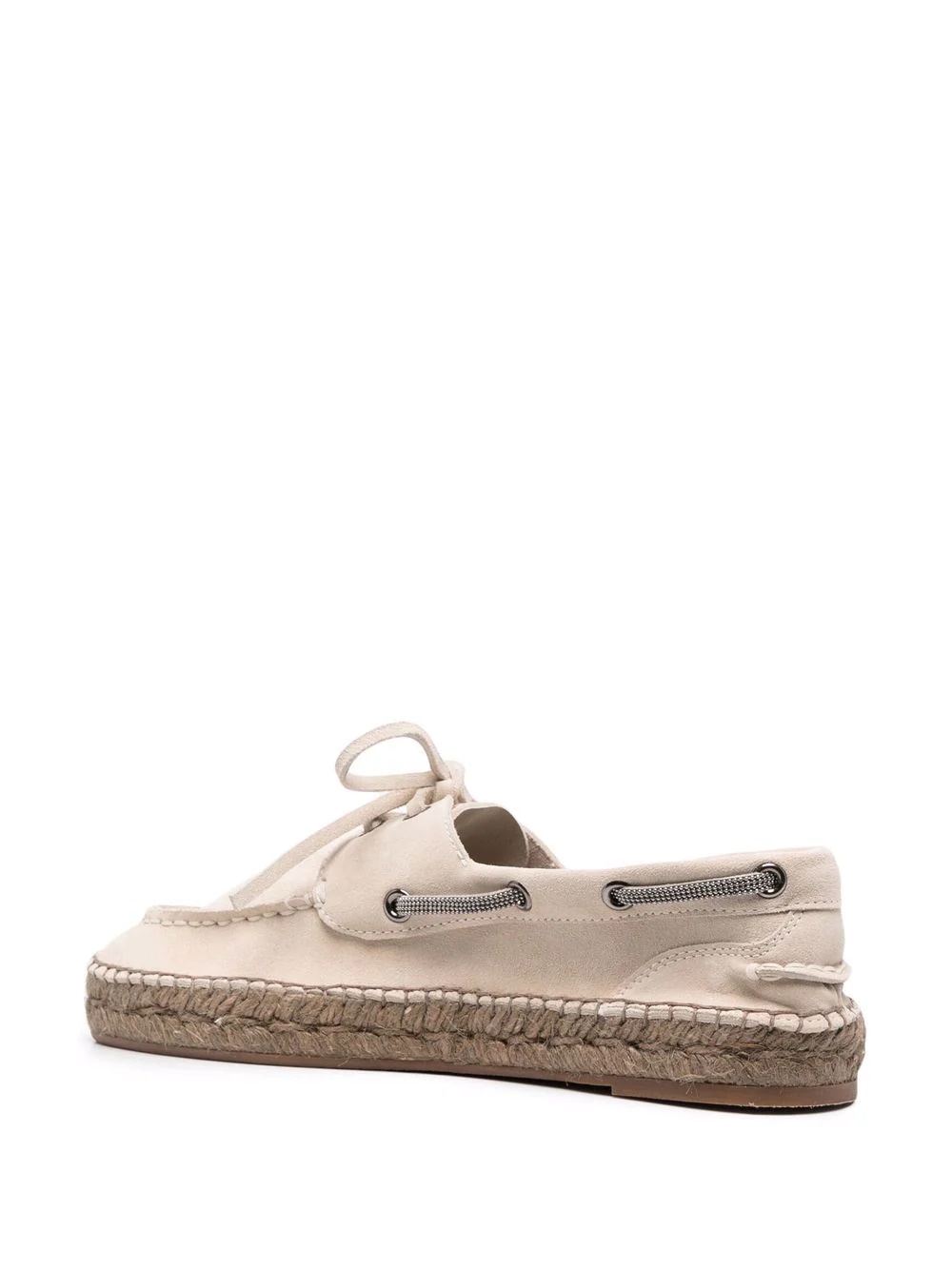 lace-up suede loafers - 3