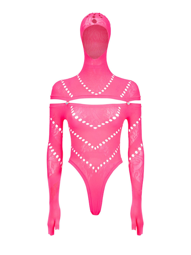 PEARL BODYSUIT SHOCKING PINK 1