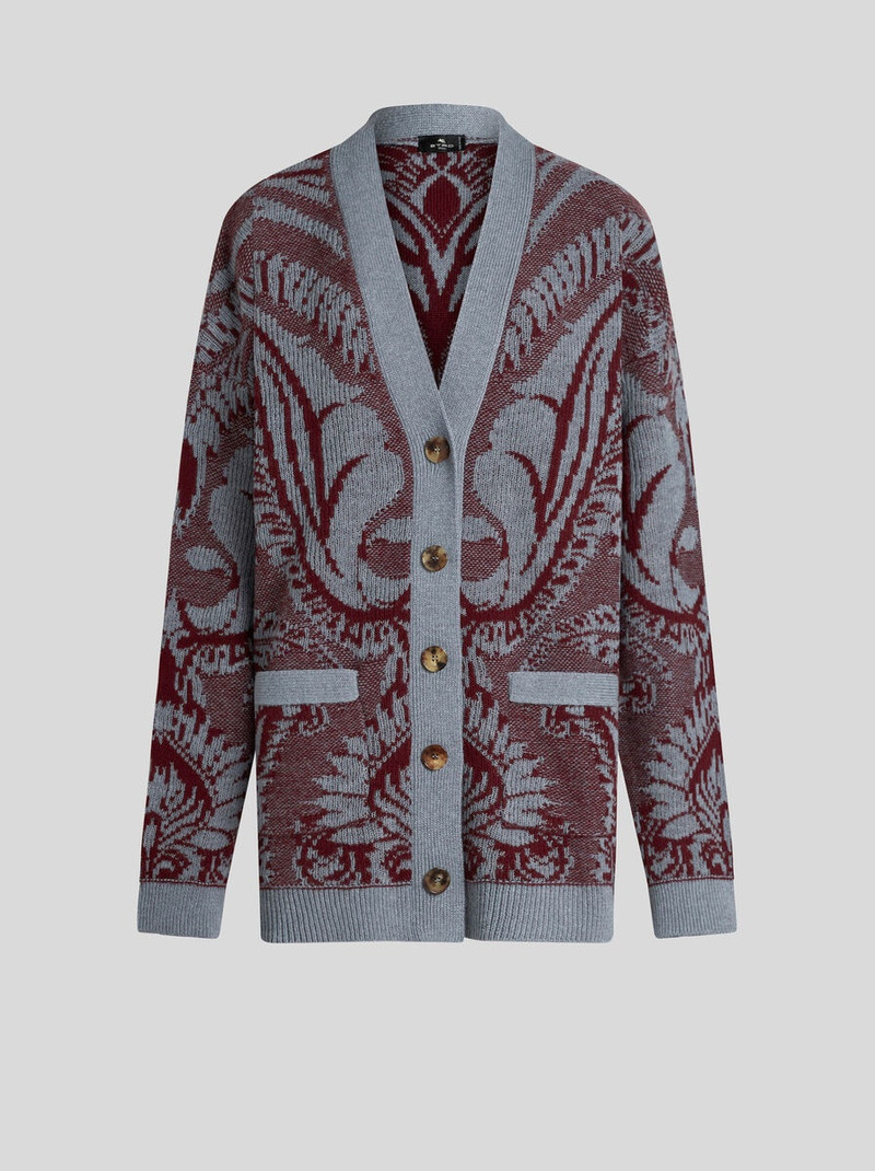 WOOL JACQUARD 카디건 - 1