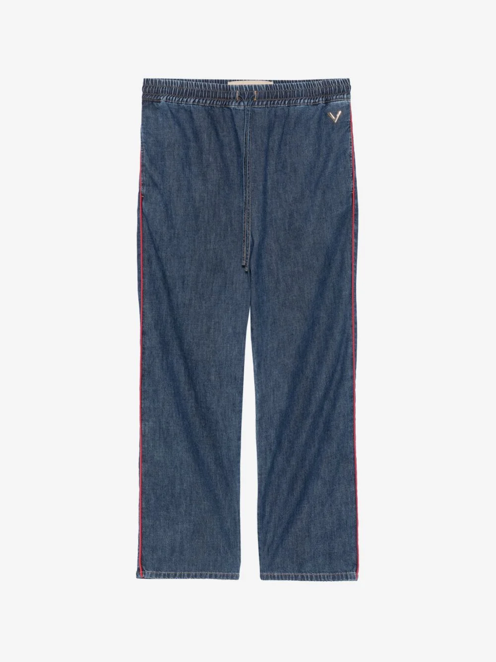 piped-trim VLogo jeans - 1