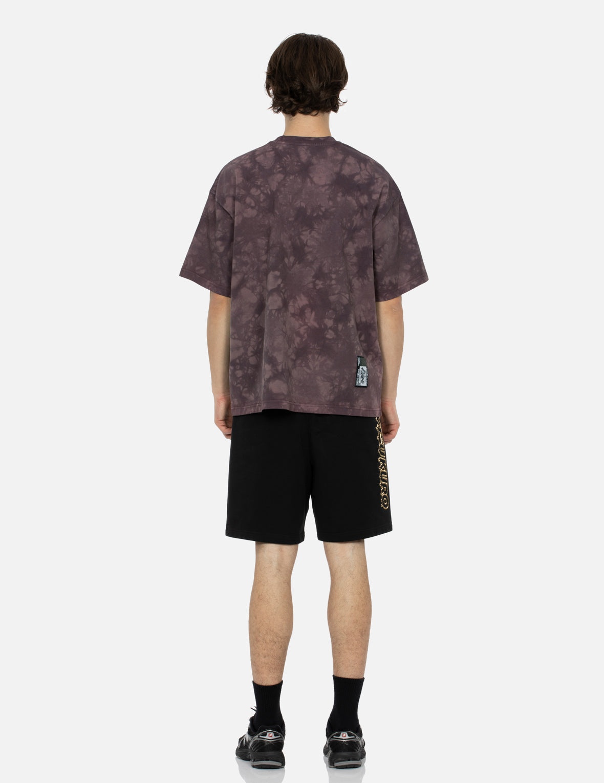 Tie-Dye with Seagull Embroidery Loose Fit T-Shirt - 6