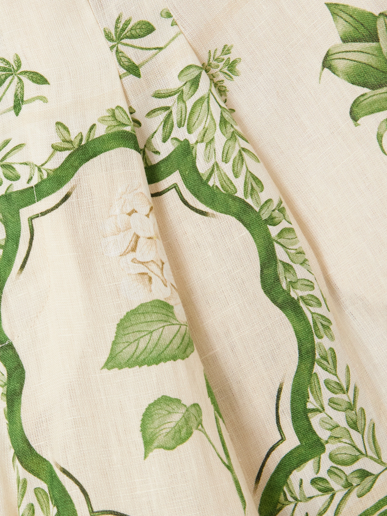 Rommy Wild Embroidered Printed Linen Shorts - 5