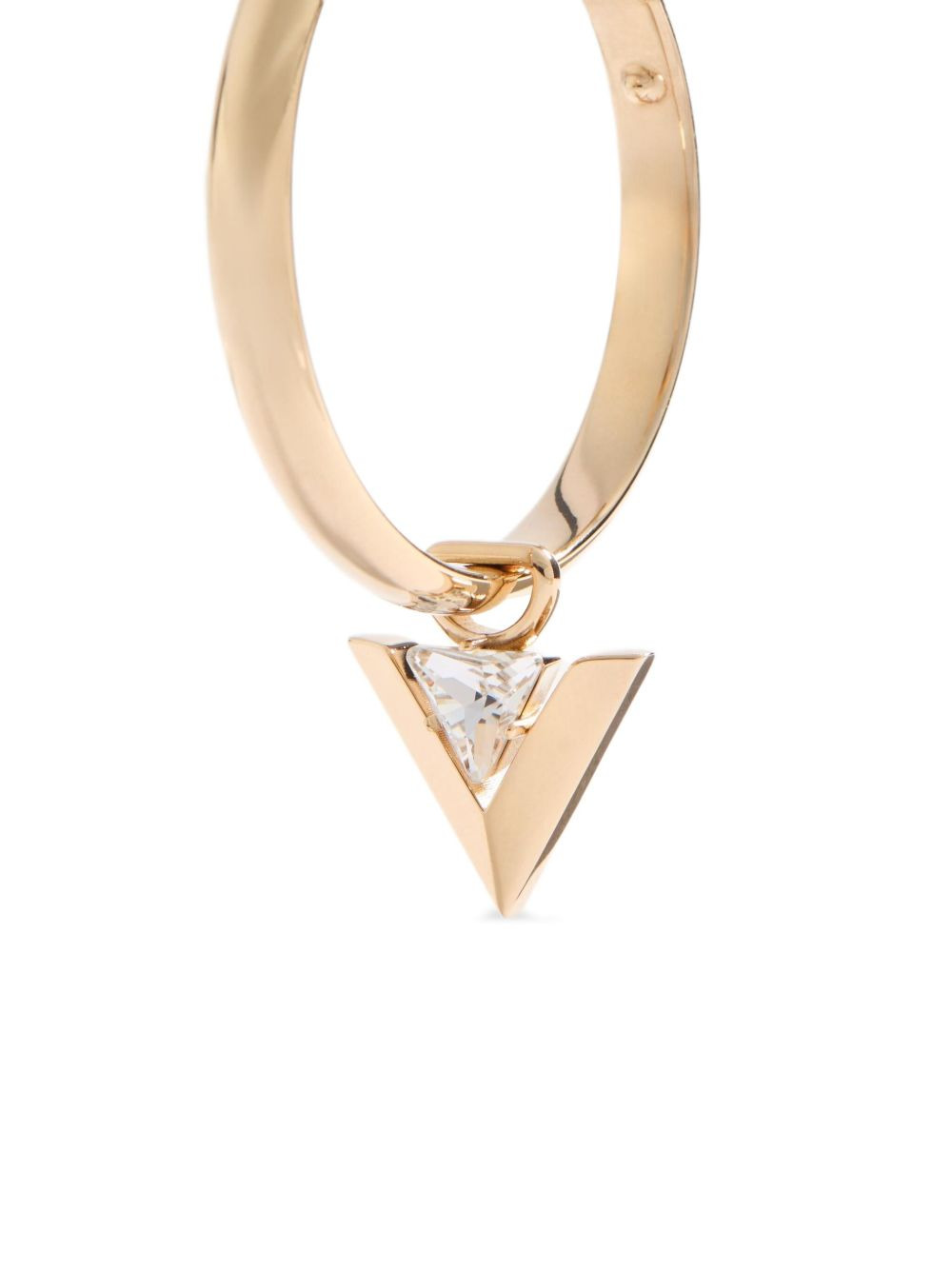 Je Les V-metal and crystal hoop earrings - 4