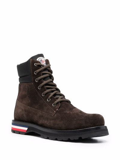 Moncler Vancouver logo-stripe lace-up ankle boots outlook