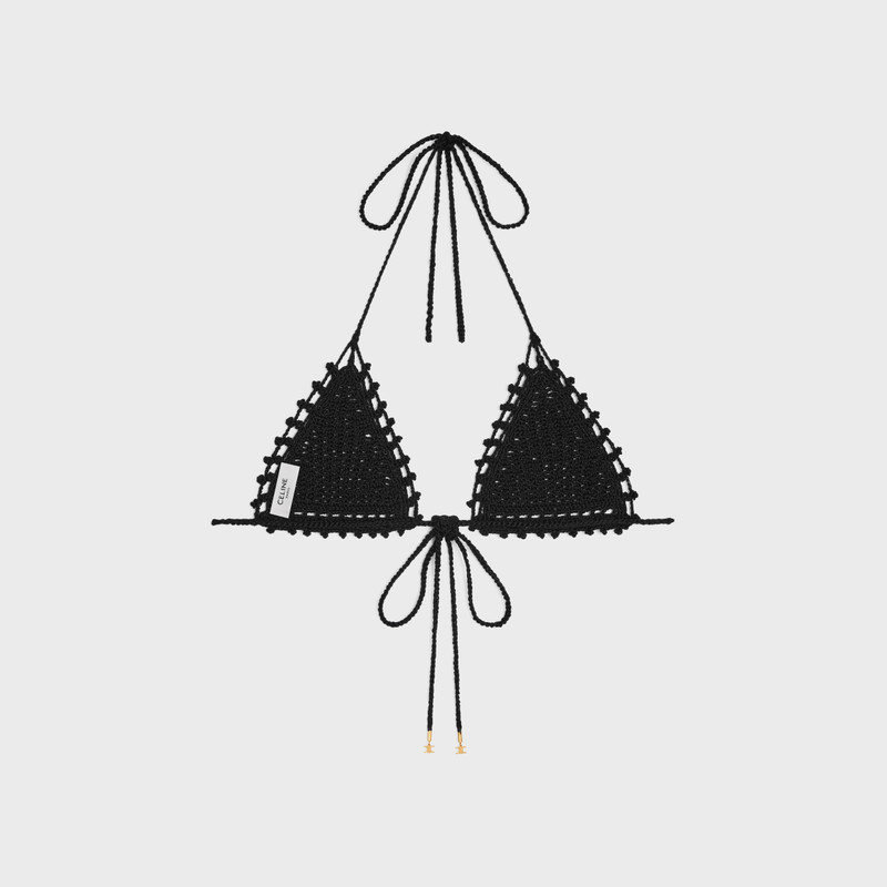 CELINE triangle top in crocheted cotton outlook