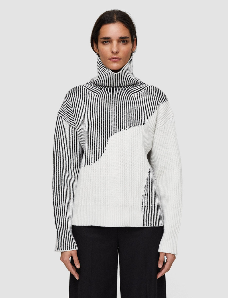 Cardigan Stitch Animation High Neck Jumper 3