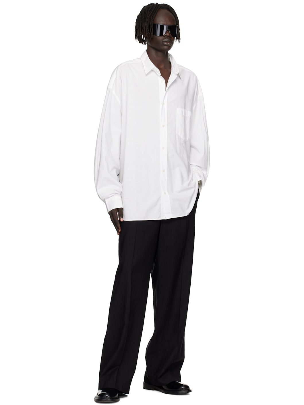 White Button-Up Shirt - 4