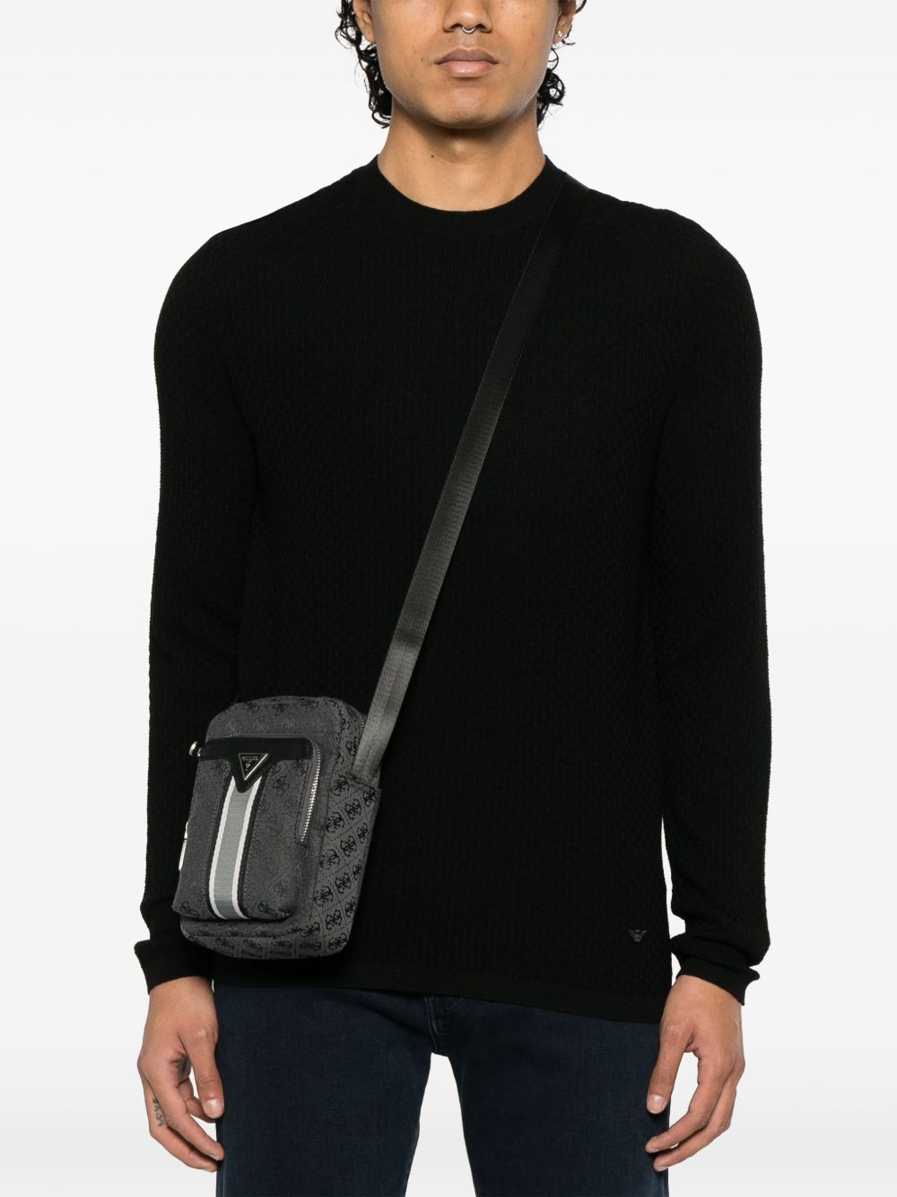 logo-plaque messenger bag - 2