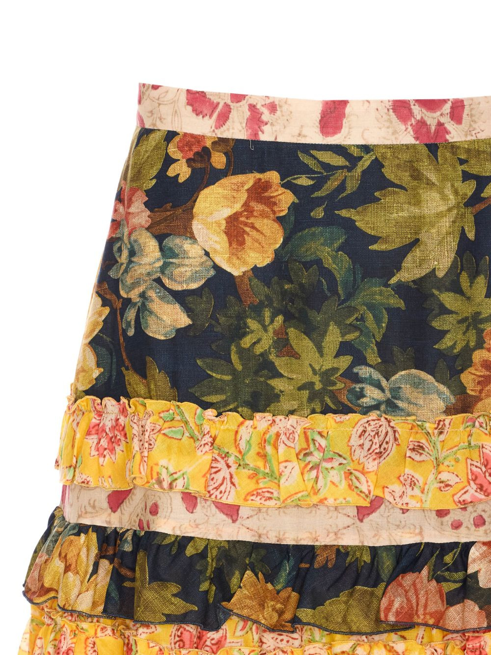 floral-print tiered skirt - 4