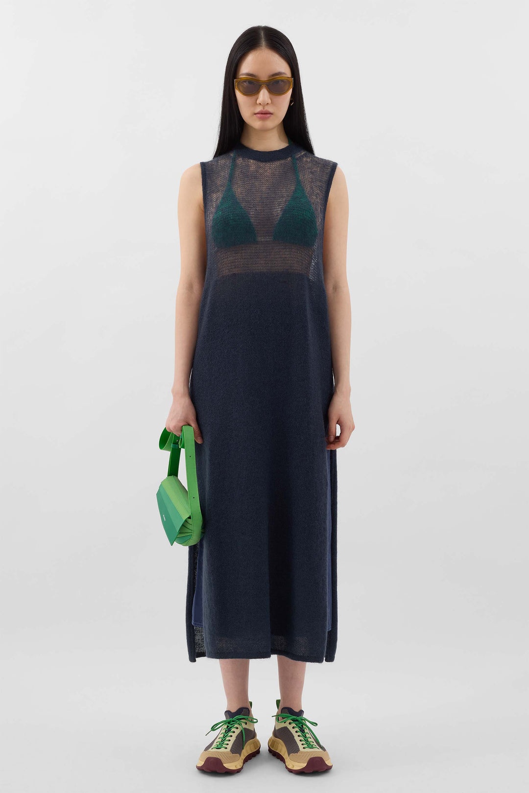 LONG VEST MOHAIR / deep blue - 3