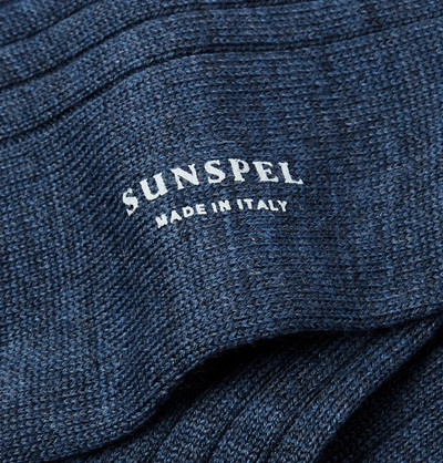 Sunspel Ribbed Mélange Merino Wool Socks outlook