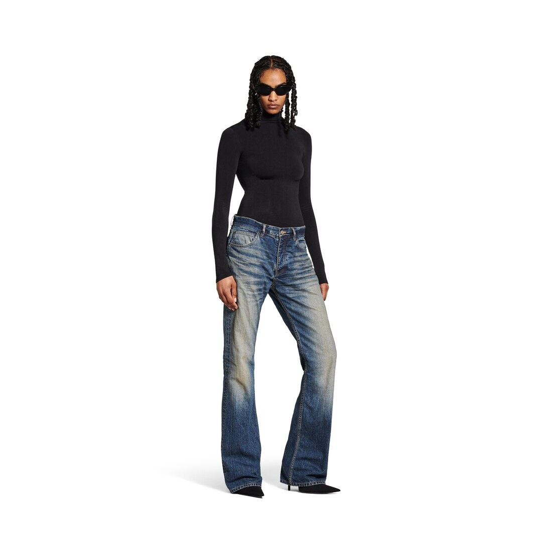 Women's Straight Fit Pants in Black - 2