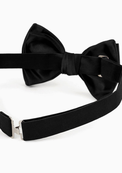 GIORGIO ARMANI Pure silk knotted bow tie outlook