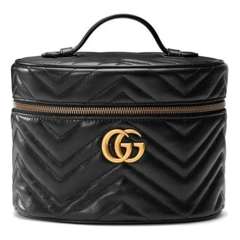 (WMNS) Gucci GG Marmont Small Cosmetic Case 'Black' 611004-DTDCT-1000 - 1