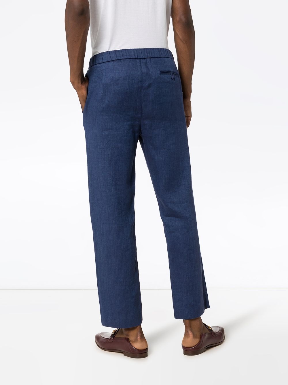 Oscar linen-cotton blend trousers - 4