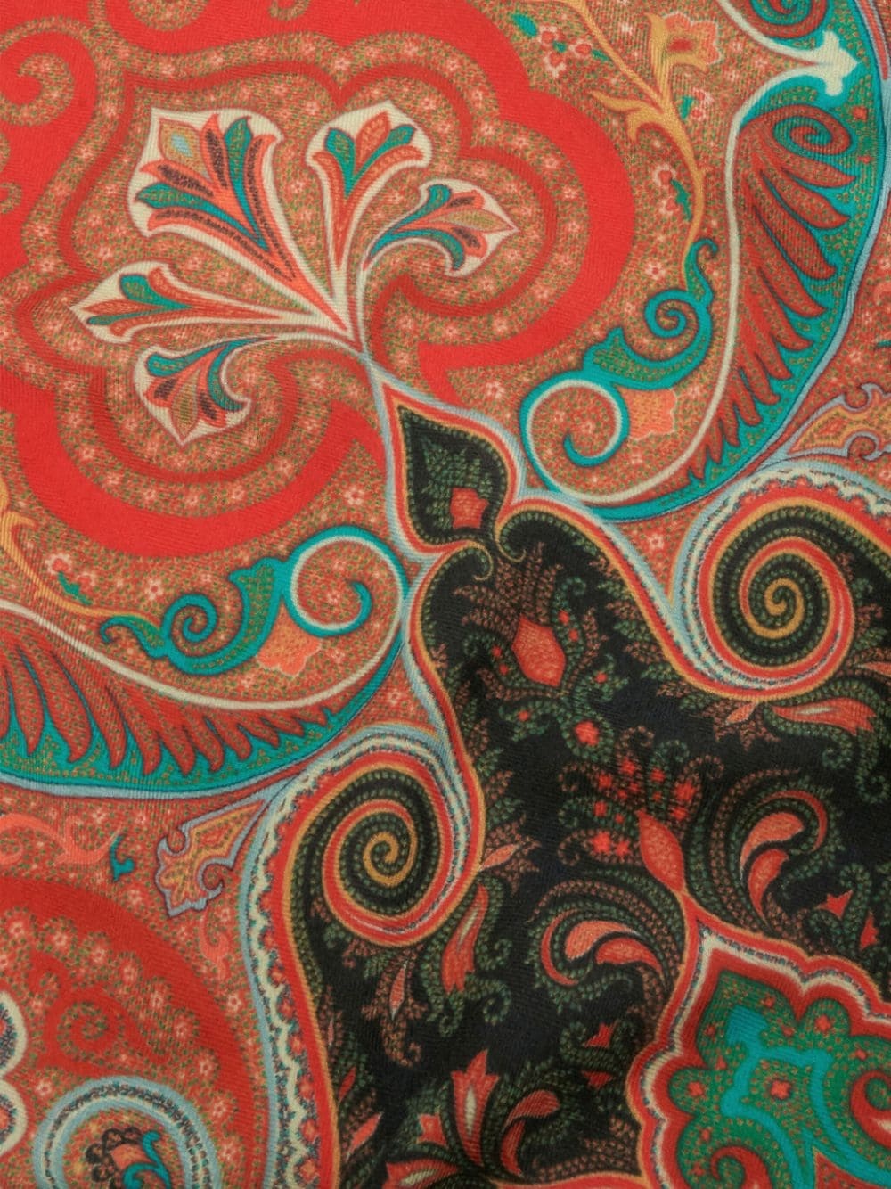 paisley-print cashmere-blend scarf - 2