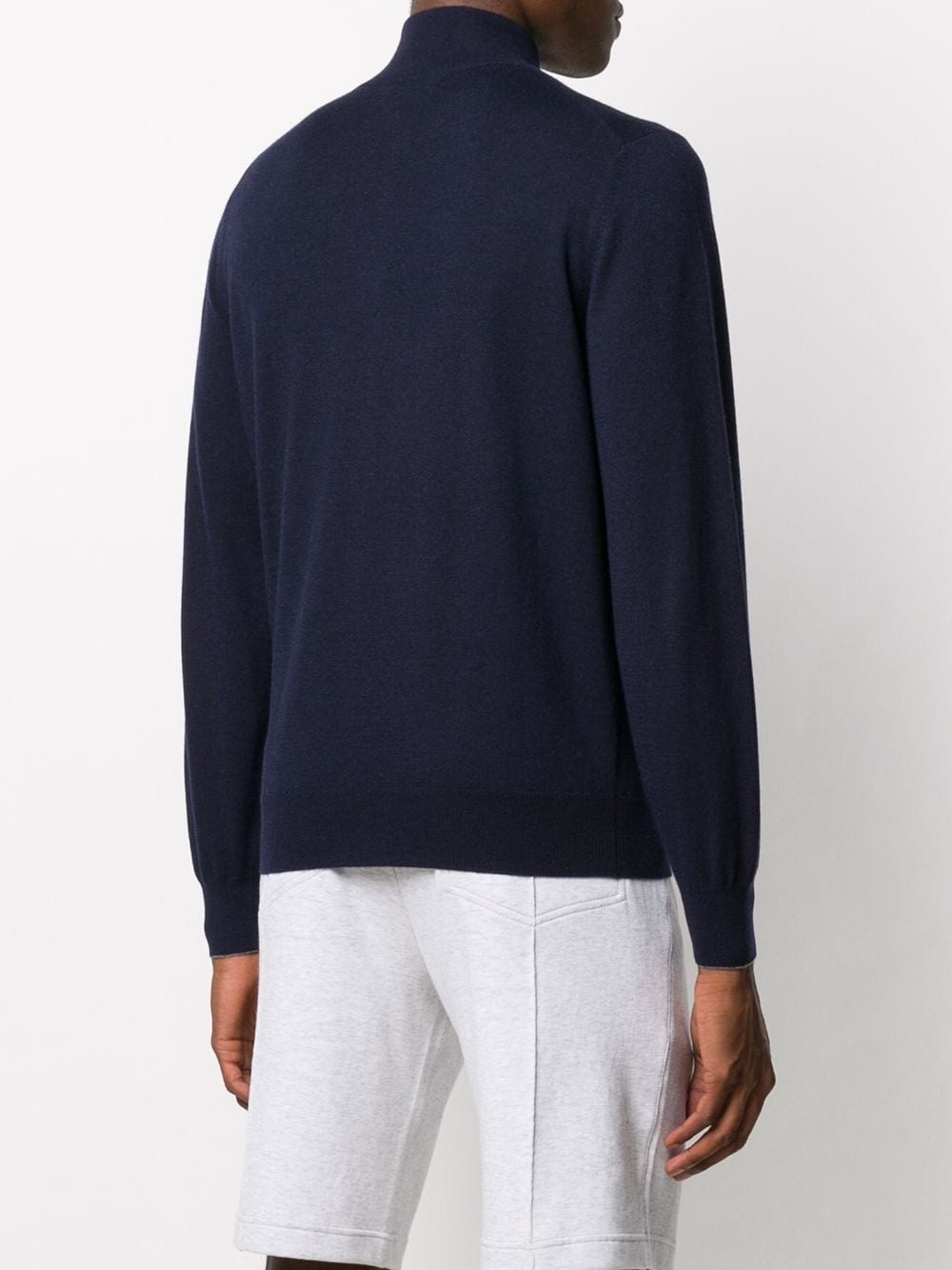 high-neck zip-through sweater - 4