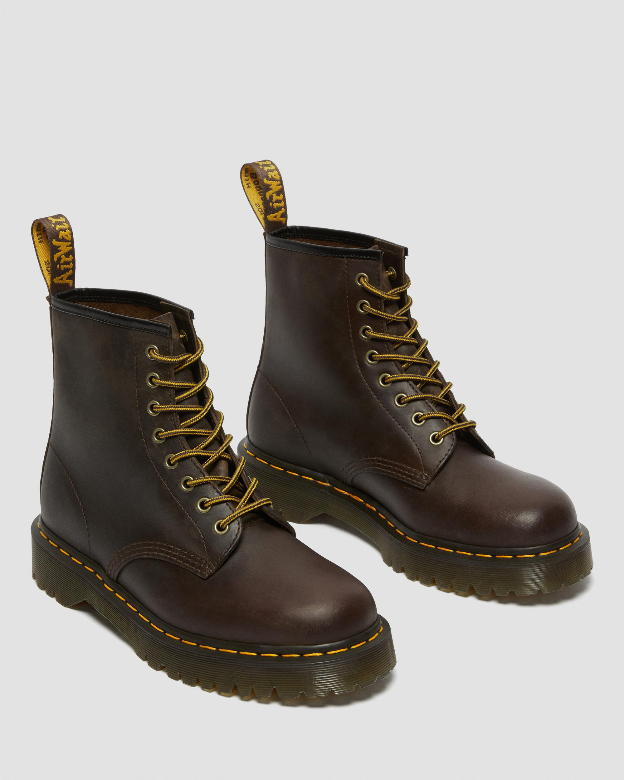 1460 Bex Crazy Horse Leather Lace Up Boots - 5