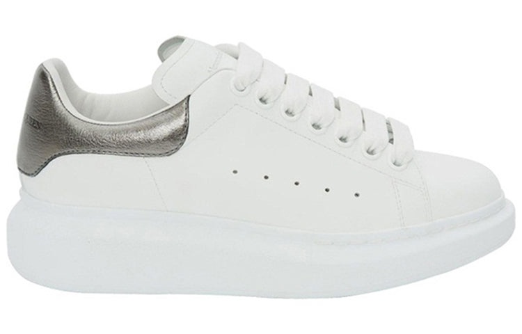 (WMNS) Alexander McQueen Oversized Sneaker 'Bleach White Silver' 553770WHFBU9042 - 2