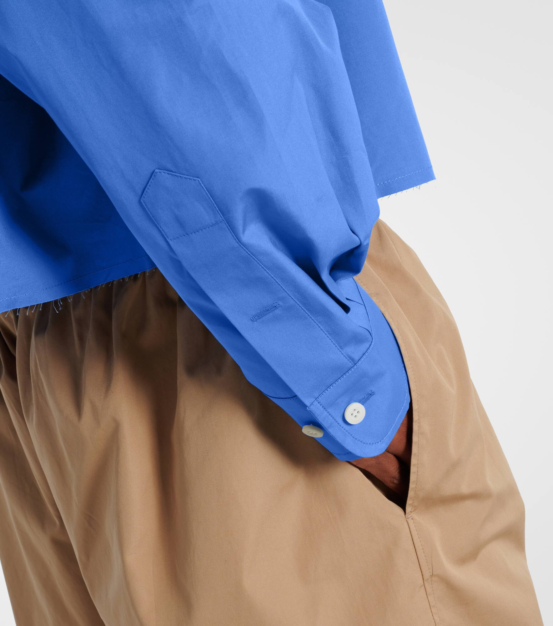 Cropped cotton poplin shirt - 5
