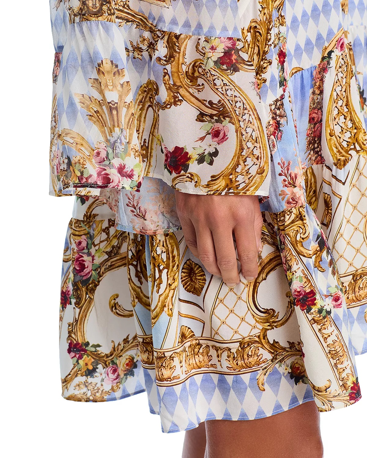 Silk Printed A-Line Dress - 2