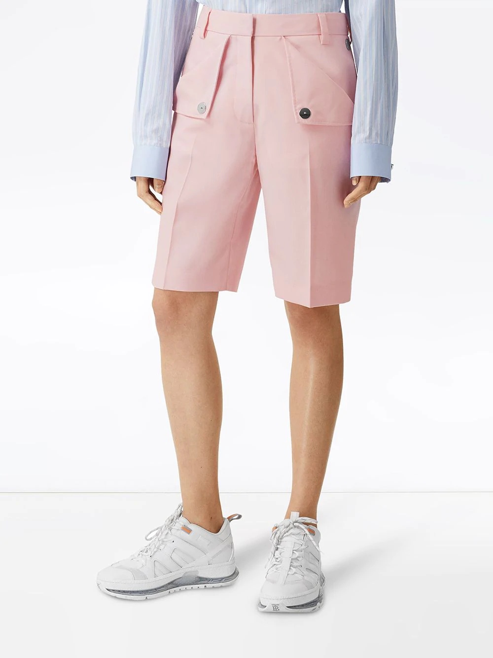 pocket detail tailored shorts - 3