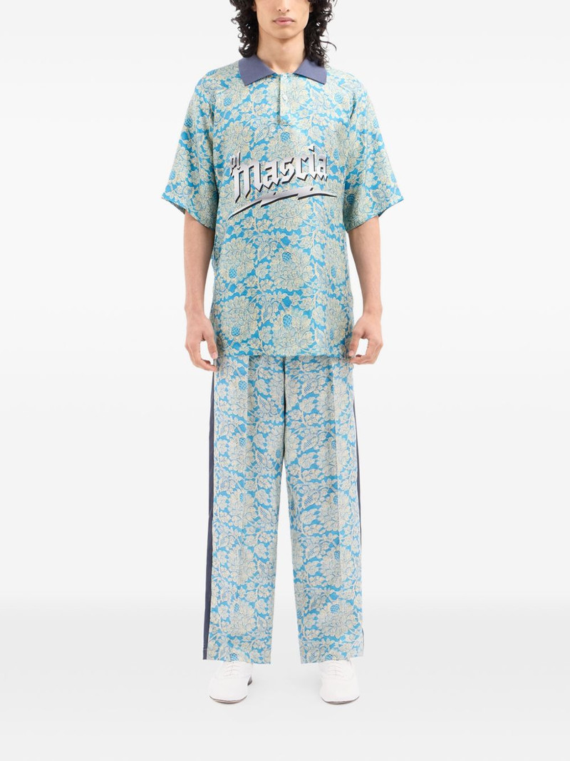 Aloe floral aloe silk polo shirt 3