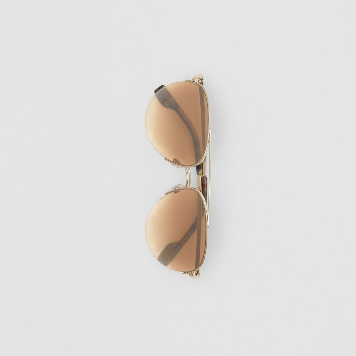 Vintage Check Detail Pilot Sunglasses - 4