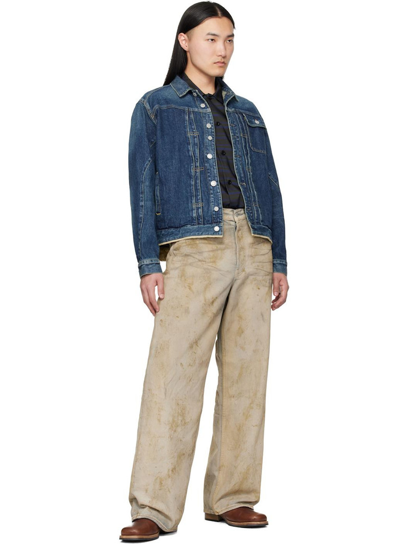 UNDERCOVER Navy UC1F4204-1 Denim Jacket outlook