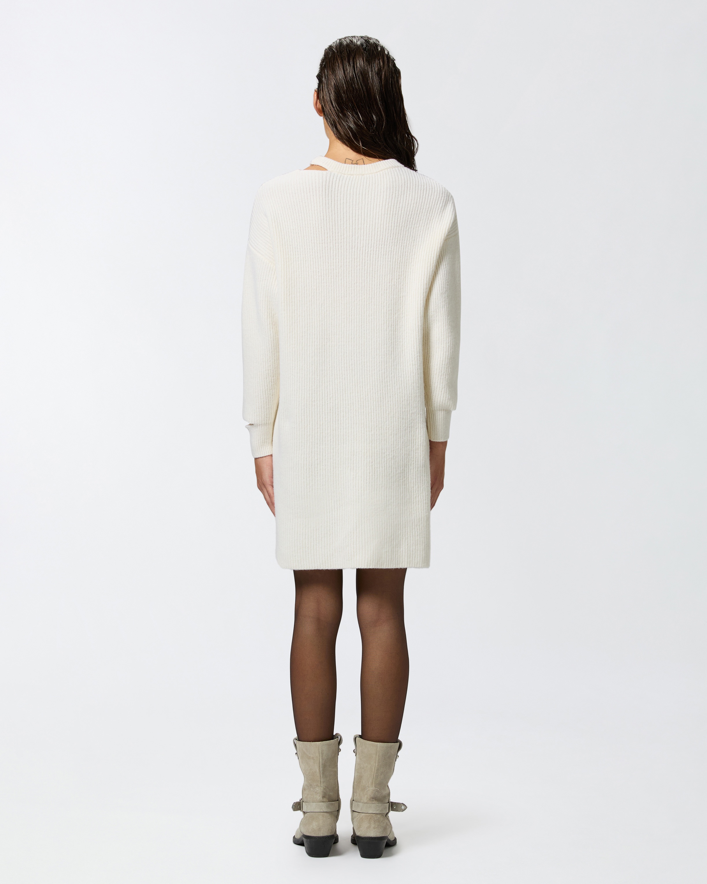 KNIT MINI DRESS WITH LACE - 4