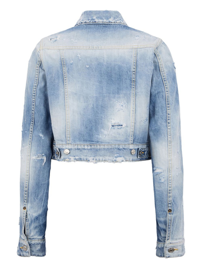DSQUARED2 distressed-effect denim jacket outlook