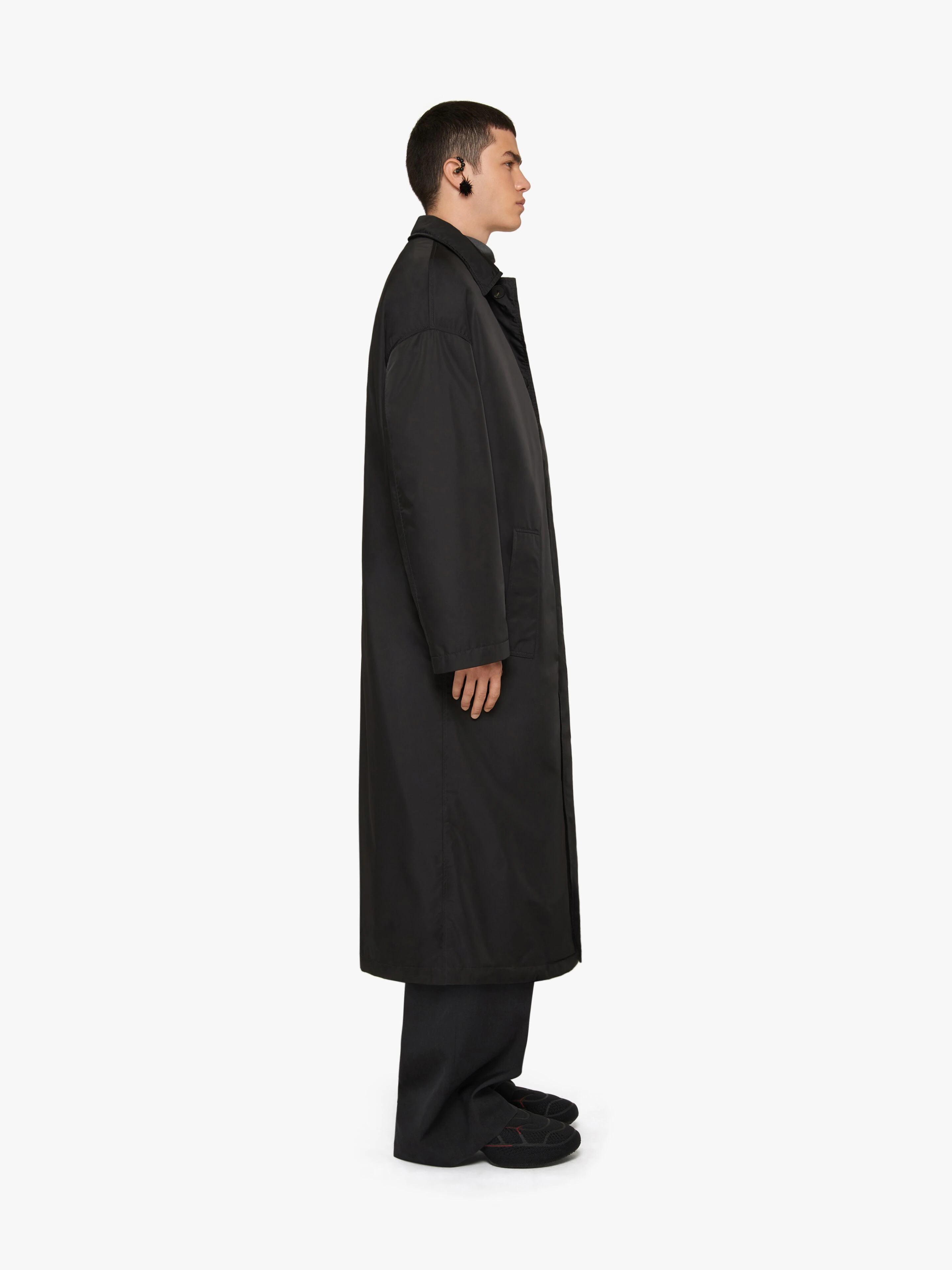 TRENCH COAT IN TECHNICAL NYLON WITH REMOVABLE LINING - 3