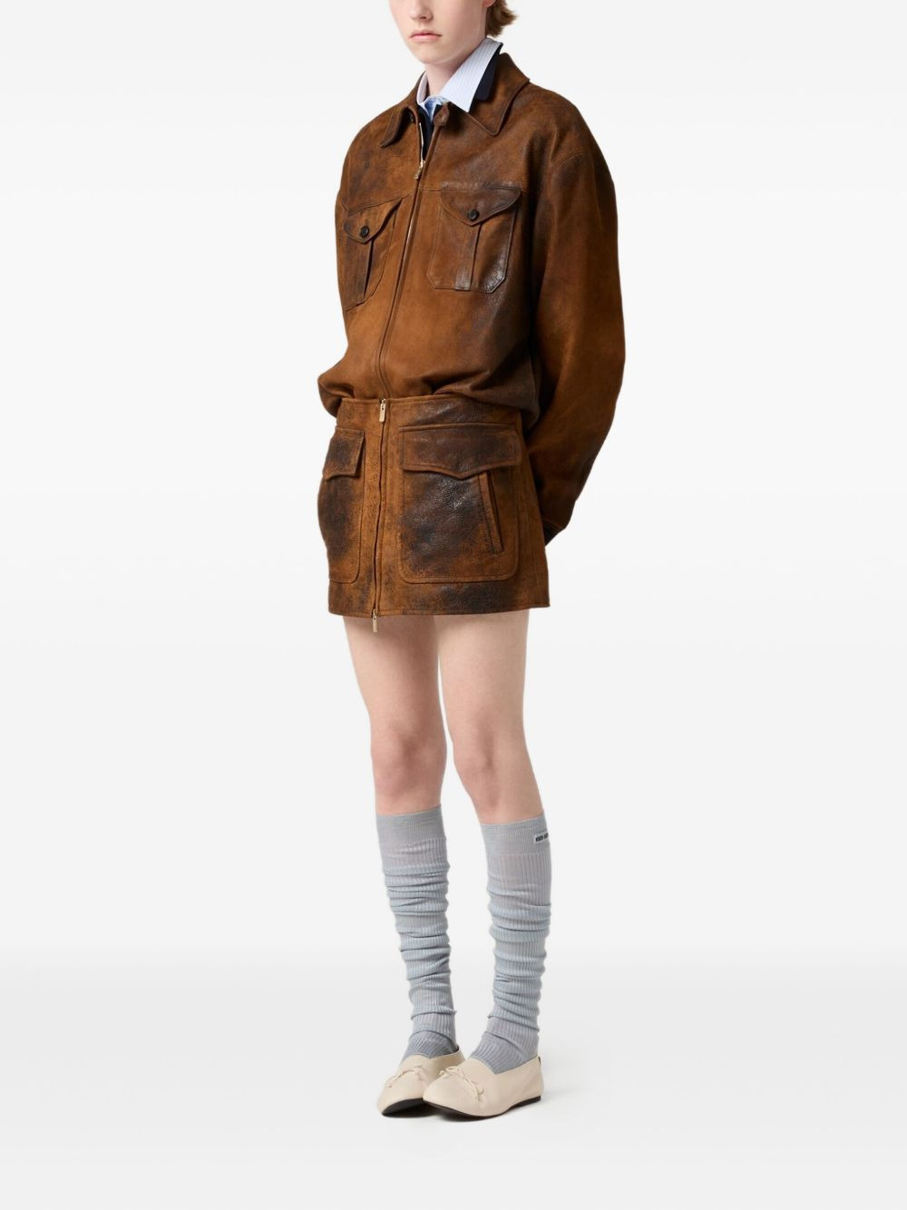 flap-pocket mini skirt - 2