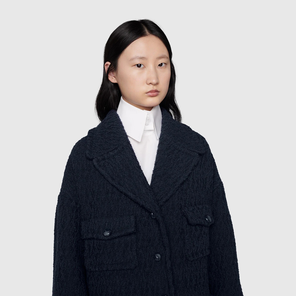 Soft tweed bouclé coat - 4