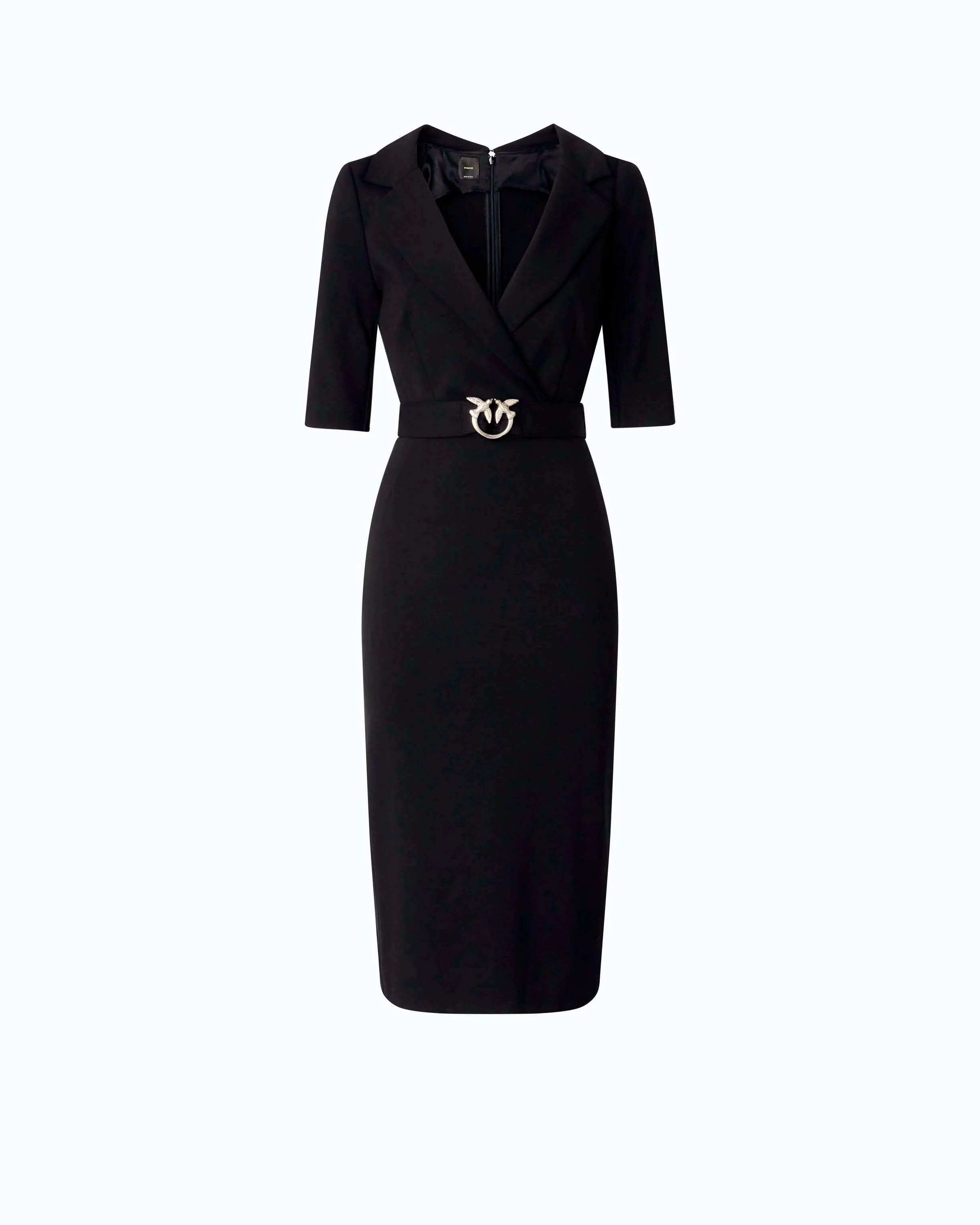 SLIM-FIT DRESS WITH LOVE BIRDS BELT - 1